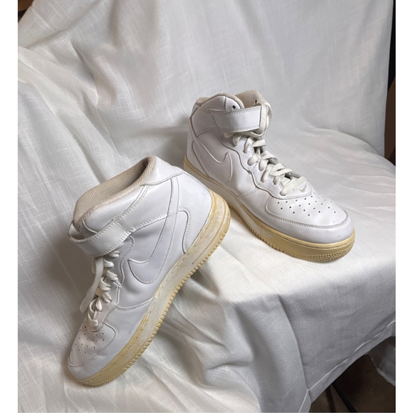 Nike Air Force Shoes - NIKE AIRFORCE 1 Midi Triple White Sneakers /Athletic Shoes